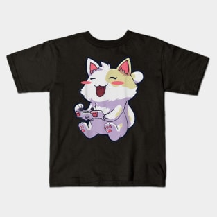 Anime Gamer Gaming Video Games Cat Kids T-Shirt